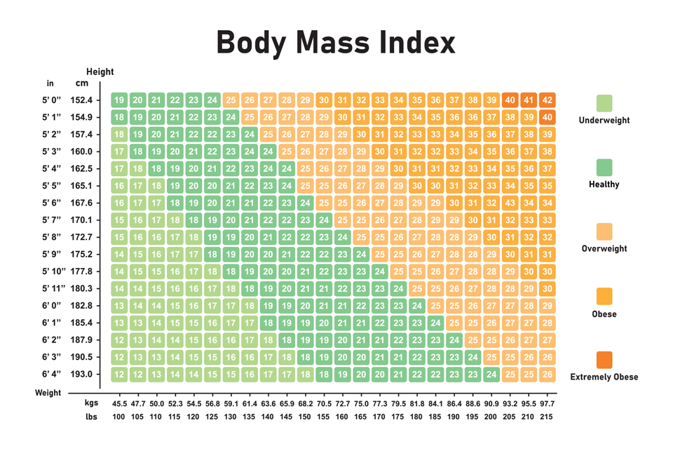 Body mass index chart