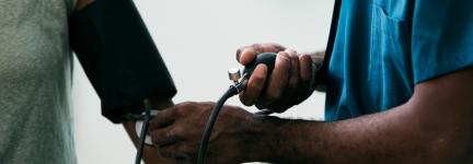 Checking blood pressure